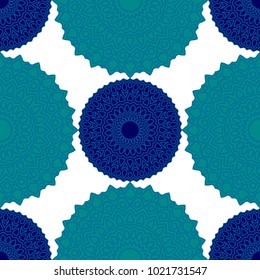 Ethnic Seamless Pattern. Abstract Oriental Mandala Background. Vintage Rapport for Wallpaper, Textile, Fabric and Paper. Seamless Pattern with Mandala