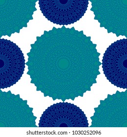 Ethnic Seamless Pattern. Abstract Oriental Mandala Background. Vintage Rapport for Wallpaper, Textile, Fabric and Paper. Seamless Pattern with Mandala