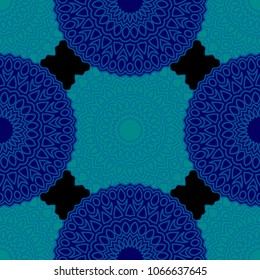 Ethnic Seamless Pattern. Abstract Oriental Mandala Background. Vintage Rapport for Wallpaper, Textile, Fabric and Paper. Seamless Pattern with Mandala