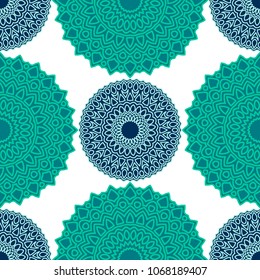 Ethnic Seamless Pattern. Abstract Oriental Mandala Background. Vintage Rapport for Wallpaper, Textile, Fabric and Paper. Seamless Pattern with Mandala