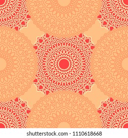 Ethnic Seamless Pattern. Abstract Oriental Mandala Background. Vintage Rapport for Wallpaper, Textile, Fabric and Paper. Seamless Pattern with Mandala
