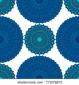 Ethnic Seamless Pattern. Abstract Oriental Mandala Background. Vintage Rapport for Wallpaper, Textile, Fabric and Paper. Seamless Pattern with Mandala