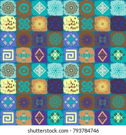 Ethnic seamless pattern. Abstract tiling background texture. Wallpaper