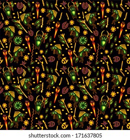 Ethnic seamless pattern. Abstract tribal background.