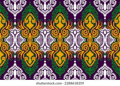Patrón ininterrumpido étnico, estilo africano, vector abstracto, bordado Chevron, bordado Paisley, patrón geométrico Navajo, motivos aztecos y tribales, estilo dibujado a mano vectorial, Diseño para impresión.