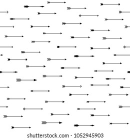 Ethnic seamless pattern with arrows. Tribal hand drawn background. Design for wrapping paper, wallpaper, fabric. Vector illustration
