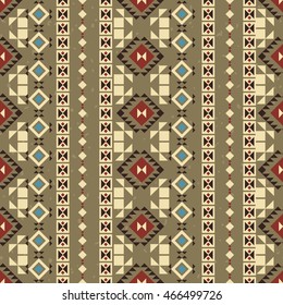 Ethnic seamless pattern. Aztec background made of abstract geometric elements