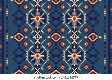 Ethnic seamless pattern. Aztec geometric ornament. Tribal design blanket, fabric, cover, textile, wrapping