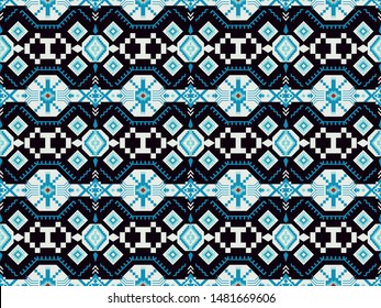 Ethnic seamless pattern. Aztec geometric ornament. Tribal design blanket, fabric, cover, textile, wrapping. 