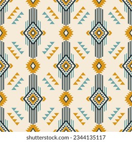 Ethnische nahtlose Muster. Azteken, geometrischer Hintergrund. Handgezeichnetes Vajo-Gewebe. Moderne abstrakte Tapete. Vektorgrafik.