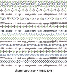 Ethnic seamless pattern. Aztec geometric background. Hand drawn navajo fabric