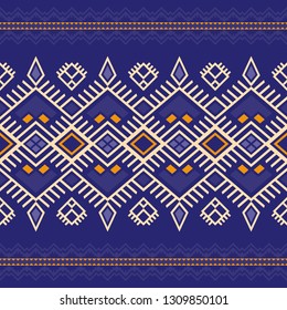 Ethnic seamless pattern with Aztec, Moroccan, Berber, Mexican motives. Tribal kilim. Geometric design.