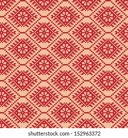 Ethnic seamless pattern background in beige and red, vector illustration   Vector file editable, scalable and easy color change. Can use it for packaging, textile design and scrapbooking 