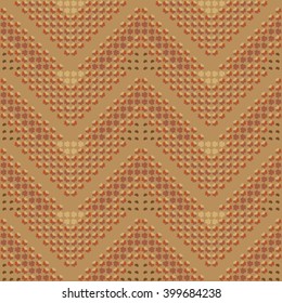 ethnic seamless pattern background in brown colors, vector illustration