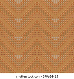 ethnic seamless pattern background in brown colors, vector illustration