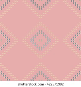ethnic seamless pattern background in different colors, vector illustration