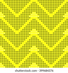 ethnic seamless pattern background in green and yellow colors, vector illustration