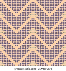 ethnic seamless pattern background in pink and violet colors, vector illustration