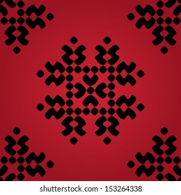 ethnic seamless pattern background in red and blue colors, vector illustration. Vector file editable, scalable and easy color change. Can use it for packaging, textile design and scrapbooking 