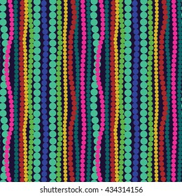 Ethnic seamless pattern with beads