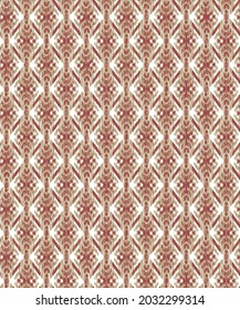 Ethnic seamless pattern. Boho ikat ornament. Can be used for textile, wallpaper, brown and red vector illustration. Tribal graphic design.