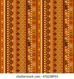 Ethnic seamless pattern. Boho print. Old background texture. Pixel, dots. Geometric shapes. Wallpaper