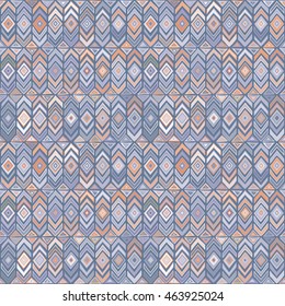 Ethnic seamless pattern, classic tribal folk motifs.