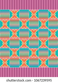 Ethnic seamless pattern. Cloth Kente. 