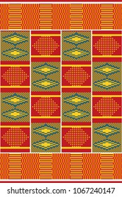 Ethnic seamless pattern. Cloth Kente. 