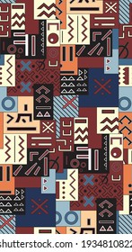 Ethnic Seamless Pattern CMYK Printable