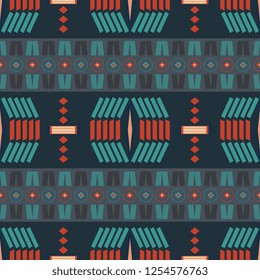 Ethnic seamless pattern colorful drawing vector illustration