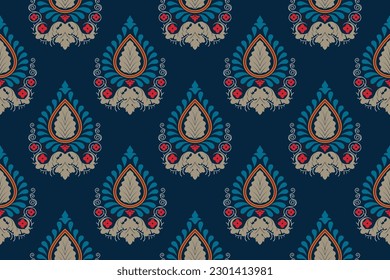 Diseño de patrones interminables. Motif azteca patola bordado fondo vectorial. ikat textil de boho nativo 