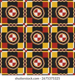 Ethnische nahtlose Muster-Design mit bunten geometrischen Kunst