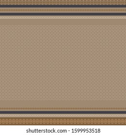 ethnic seamless pattern design on brown background