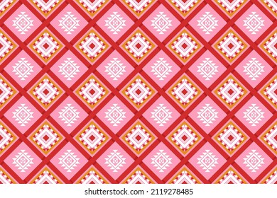 Ethnic seamless pattern design. Tribal turkey African Indian traditional embroidery vector illustrations background. Aztec fabric carpet mandala ornament chevron textile decoration wallpaper 