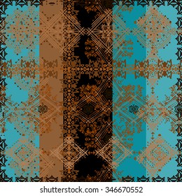 Ethnic seamless pattern design. Tribal art print. Abstract folkloric background texture 