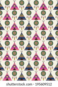 ethnic seamless pattern design. vector illustration