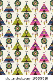 ethnic seamless pattern design. vector illustration