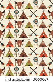 ethnic seamless pattern design. vector illustration