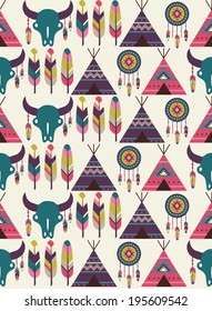 ethnic seamless pattern design. vector illustration