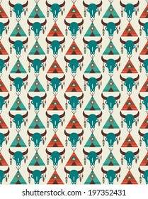 ethnic seamless pattern design. vector illustration