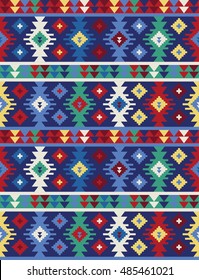 Ethnic seamless pattern design. Vector illustration.