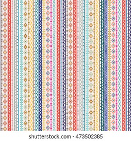 Ethnic seamless pattern. Ethnicity old background texture. Boho  motif. Geometric ornament.  Carpet