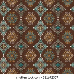 Ethnic seamless pattern. Ethno boho ornament. Tribal art print  Repeating background. Fabric, cloth design, wallpaper, wrapping
