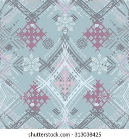 Ethnic seamless pattern. Ethno boho repeating ornament. Tribal art background. Abstract texture. Fabric, cloth design, wallpaper, wrapping