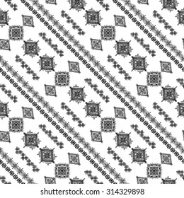 Ethnic seamless pattern. Ethno boho repeating ornament. Tribal art background. Abstract texture. Fabric, cloth design, wallpaper, wrapping