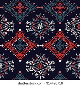 Ethnic seamless pattern. Ethno boho repeating ornament. Tribal art background. Abstract texture. Fabric, cloth design, wallpaper, wrapping