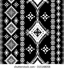 Ethnic seamless pattern. Ethno boho repeating ornament. Tribal art background. Abstract texture. Fabric, cloth design, wallpaper, wrapping