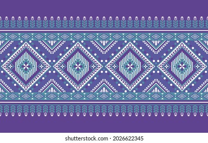 Flor de patrón étnico diseño geométrico tradicional para fondo, ilustración, papel pintado, envoltura, tela, textil, publicación, mexicano, indio, azteca