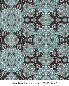 Ethnic seamless pattern with flowers and paisley - 2. Indian, arabic, moroccan motives.